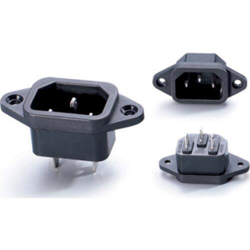 Wholesale IEC320 C14 C13 PDU UPS ac power outlet screw locked 3p electrical Panel Receptacle AC socket 10A 250V