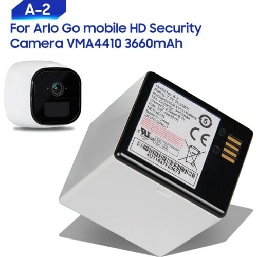 Original Replacement Battery For Arlo Go mobile HD Security Camera VMA4410 A-2 Genuine Battery 3660mAh