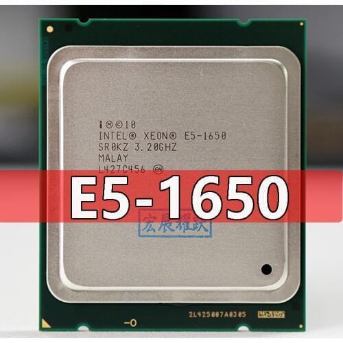 PC Intel Xeon Processor E5 1650 E5-1650CPU (12M Cache, 3.20 GHz, IntelQPI) LGA 2011 SR0KZ C2 Free AliExpress Standard shipping