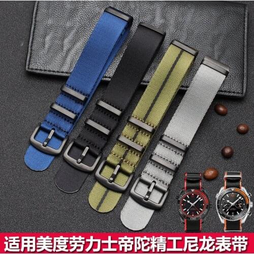 20 22mm Nylon Watchbands for Omega Rolex Tudor Iwc Seiko Mido Longines Watch Strap Watch Bracelet Men Watch Band Soft Watch Belt