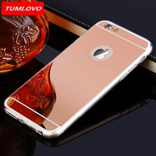 Luxury Plating Mirror Case For iPhone 8 Case Silicon Soft Case for iPhone X 7 6 6S Plus 5 5S 5SE Coque Phone Bag Cases
