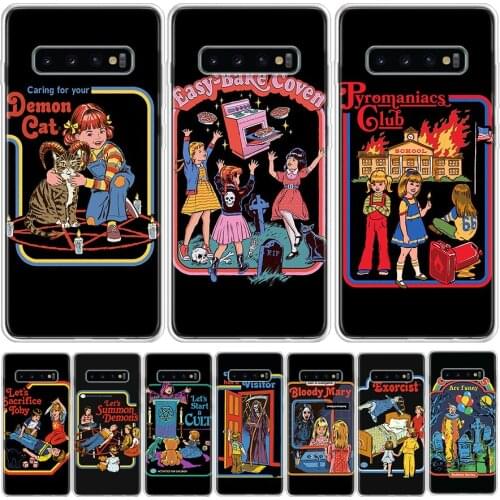Funny Halloween Lets Summon Demons Graphic Black silicone Phone Case For Samsung GalaxyA90 A71 A70 A51 A50 A41 A40 A30 A21 A10
