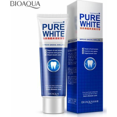 BIOAQ Mint Scent Toothpaste Breath Fresh teeth Oral Hygiene Tooth Whitening Alum Anti-caries Dental Cleanser For Adult 120g