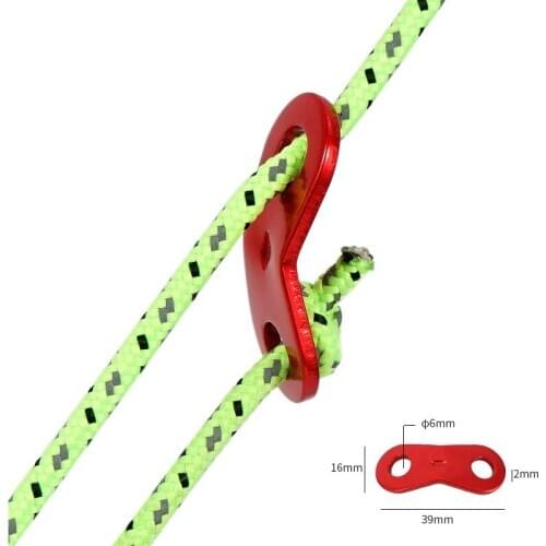10Pcs 39mm*15mm Outdoor Camping Eye Aluminum Paracord Buckle Tent Rope Accessories Wind Rope Buckle Tent Sky Curtain Wind Buckle