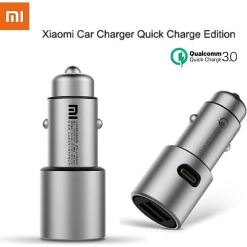 100% Original Xiaomi Car Charger Quick Charge 3.0 versioin MI 5V/3A Dual USB 9V/2A 12V/1.5A for Phone Fast Charge
