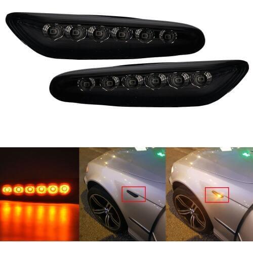 2x LED SIDE DIRECTION INDICATORS SMOKE LENS FOR BMW REMPLACEMENT E4 MOT TÜV ITV