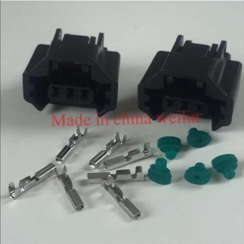50SET DJ7036C-1.2-21 car male Connector Terminal plug connectors jacket auto Plug socket 3 way female Connector Fuse box