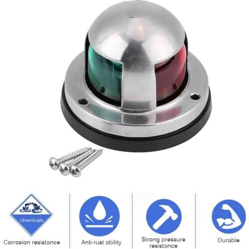 80% Dropshipping!!Red Green LED Bright Navigation Signal Light Waterproof Yacht Boat Deck Light