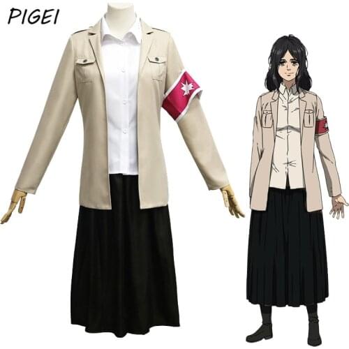 Attack on Titans Clothes Anime Attack on Titan Scout Legion Cosplay Coat Shirt Dress Suits for Girls Halloween Carnival Disfraz