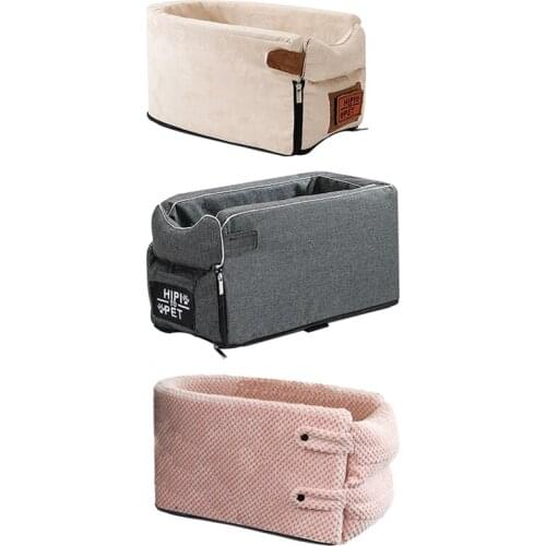 Car Control Console Pet Nest Portable Car Armrest Dog Cat Booster Car Carrier Seat Dog Mat Travel Bed