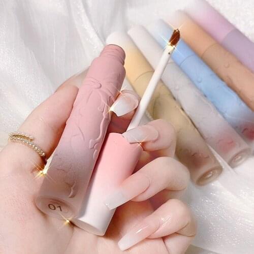 Lip Gloss 6 Colors Natural Matte Liquid Lipstick Mate Waterproof Long Lasting Moisturizing Lipgloss Lip Makeup Cosmetics TSLM1