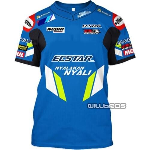 Quick Dry T Shirts For Suzuki Motorcycle Downhill Bike Summer Jersey Sport Short Sleeve Mens Racing T-shirt