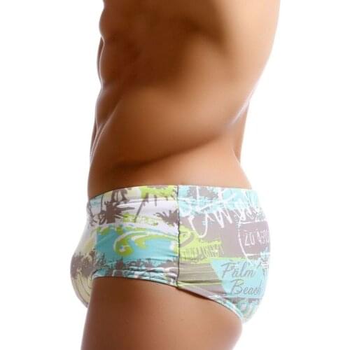 Brand Sexy Men Swimwear Summer Swimsuit Surf Man Printed Trunks Push-up Beach Low-Waist male Swim Bathing-Pants surfing