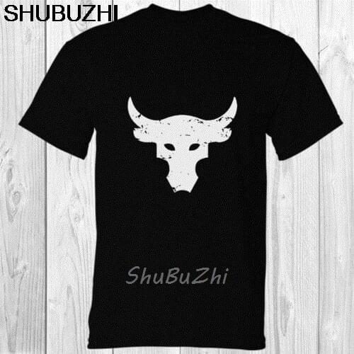 Dwayne Johnson Brahma Bull Tattoo Black T-shirt Cartoon t shirt men Unisex New Fashion tshirt drop shipping funny tops sbz3446
