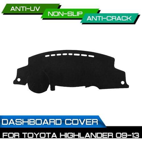 Car Dashboard Mat Anti-dirty Non-slip for Toyota Highlander 2009 2010 2011 2012 2013 Dash Cover Mat UV Protection Shade