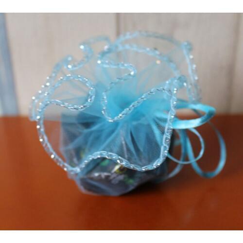 40cm 50pcs Multi Round Gift Bags For Jewelry/wedding/christmas/birthday Yarn Bag With Handles Diy Packaging Gifts Organza Bags