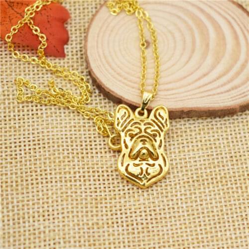 LPHZQH Fashion Hollow Cartoon Puppy Dog Necklace Cute French Bulldog Choker Pendant Necklace Women Collares Jewelry Gift Punk