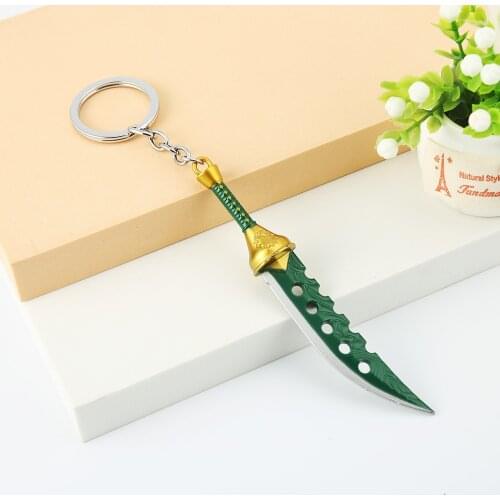 Fashion Anime Keychain The Seven Deadly Sins Key Chain Meliodas LostBane Key Ring Metal Sword Keychains Charm Men Jewelry