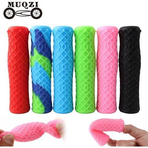 MUQZI Mountain road Fixed Gear Foldable Bicycle Handlebar Cover Bicycle Grip Cover Silica Gel Non-slip Damping Wear Resistant
