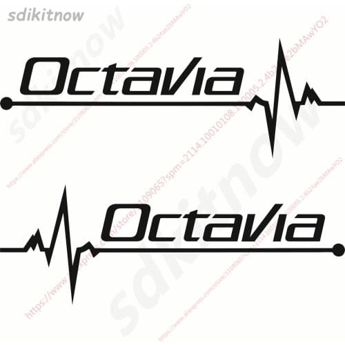 1pair New Heart BEATS Car Decal Sticker Styling Windows Door Decoration For SKODA octavia 1 2 3 a5 a7 RS accessories