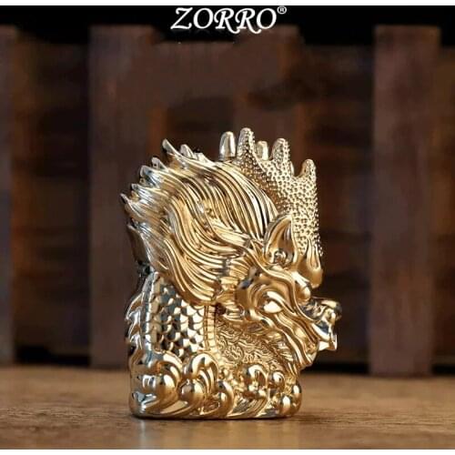 New Windproof Kerosene Flint Lighter Pure Brass Retro Grinding Wheel Ignition Metal Oil Lighter Super Cool Gadgets For Man Gift