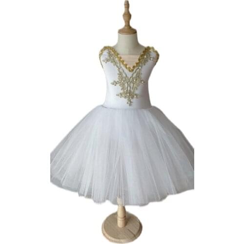 New style ballet skirt performance costume little swan dance costume female suspenders tutu puffy gauze skirt performance