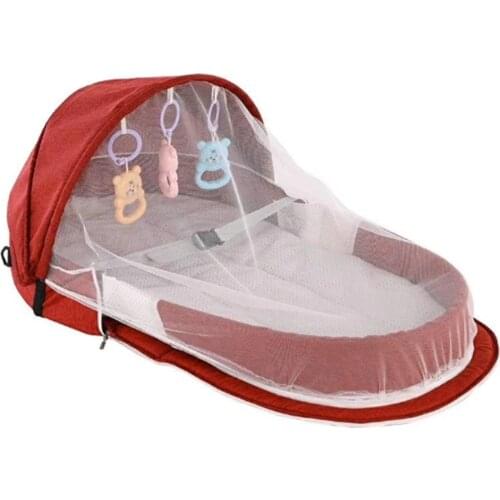 Portable Bionic Baby Crib Baby Safety Isolation Bed Multi-function BB Outdoor Folding Bed Travel Summer Cradle Foldable Crib