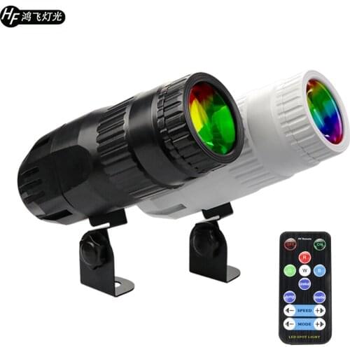 Black White 15W RGBW LED Spot Light Beam Spotlights Light DJ Disco Party Stage Lighting Effect with Remote Control