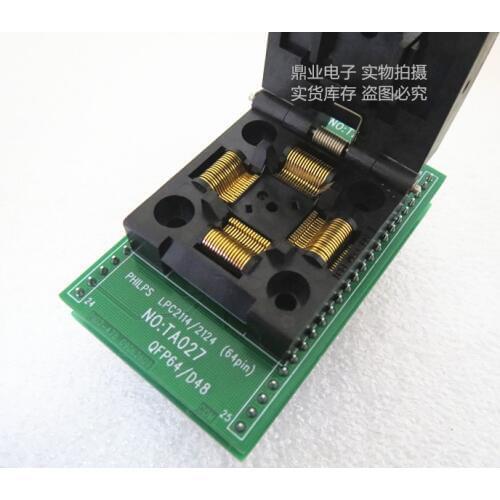 Clamshell QFP64/DIP48 TA027-B4801 IC Burning seat Adapter testing seat Test Socket test bench in the stock