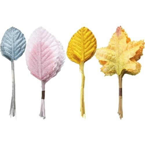 10pcs/Set Lifelike Artificial Leaf Decorative Fake Leaf Fake Plant DIY Wreath Accessories Photography Props Party Supplies
