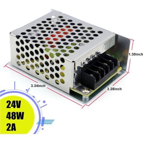 S-48-24 DC 24V 48W Switching Power Supply Lighting Transformer For LED Strip Light Access Control Switching Power Adapter Driver