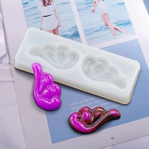 DIY silicone crystal epoxy wing mold animal series accessories make jewelry mold high mirror surface