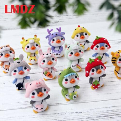 LMDZ 1Pcs Lovely Toy Doll Wool Felt Poked Kitting DIY Cute Animal Wool Felting Non-Finished Wool Felt DIY Package