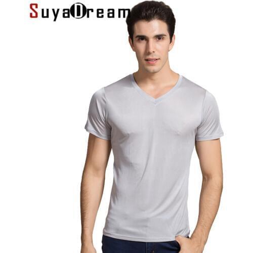 SuyaDream Men's Plain T-shirts