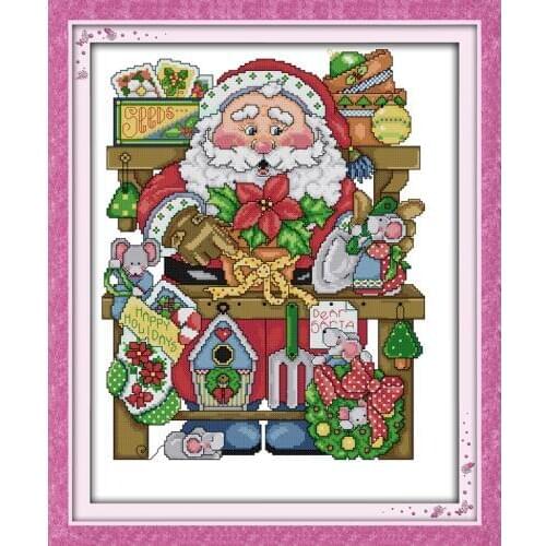 Everlasting Love Happy Christmas Ecological Cotton Cross Stitch 11CT And 14CT Printed New Store Sales Promotion