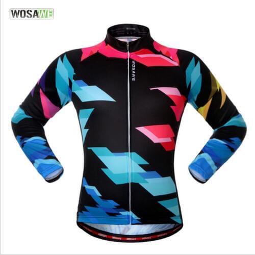 WOSAWE Cycling Jersey Long Sleeve 2020 Summer Spring Breathable Mens Shirt Road/MTB Bicycle Wear Racing Tops Cycling Clothings