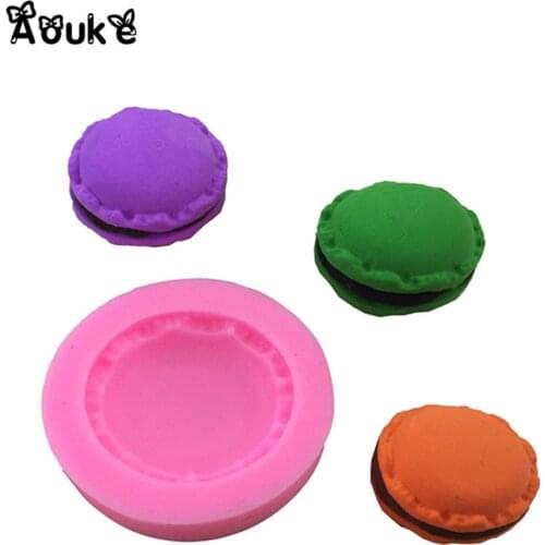 Macaron Dessert Moulds Chocolate Fondant Mold Candy Cake Silicone Mould Embossed Baking Molds DIY Wedding Decoration Tools E181