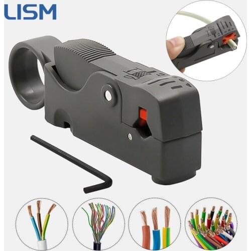1pc Automatic Stripping Pliers Decrustation Wire Cable Tools Stripper Cable Stripping Cutter for RG58/59/62/6/3C2V/4C/5C cables