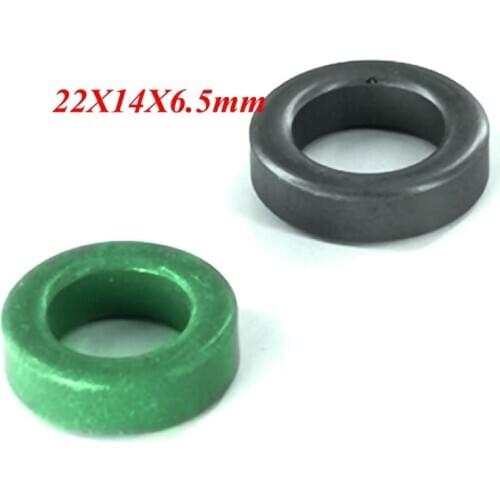 10PCS Mn-Zn high conductivity green ferrite 22X14X6.5MM magnetic ring 22*14*6.5mm anti-interference core Green/Black