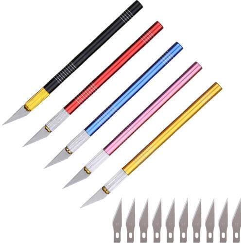 12pcs/lot Stainless Steel Blades Engraving Knife Scalpel Sculpture DIY Cutter Art Crafts Wood Carving Knife Carpenter Tools