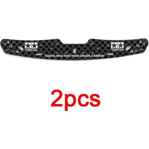 2 Pcs 3mm Front Reinforcing Plate Guide Roller Stay 95258 High Grade Carbon Fiber Spare Parts For Tamiya Mini 4WD Car Model
