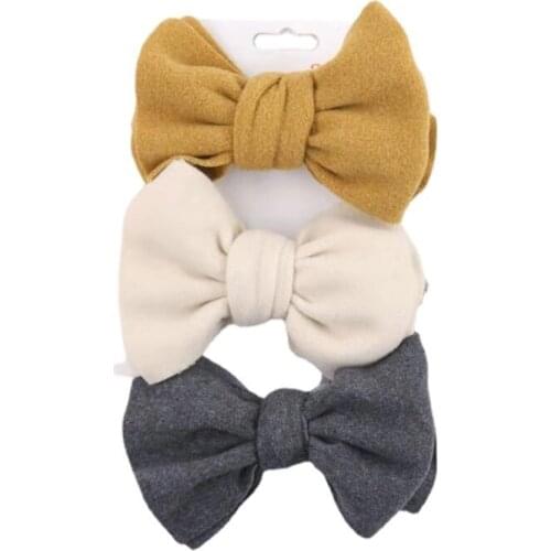 3 Pcs Nylon Baby Headband Bowknot Elastic Hair Band Children Girls Hairband Newborn Head Band 69HE