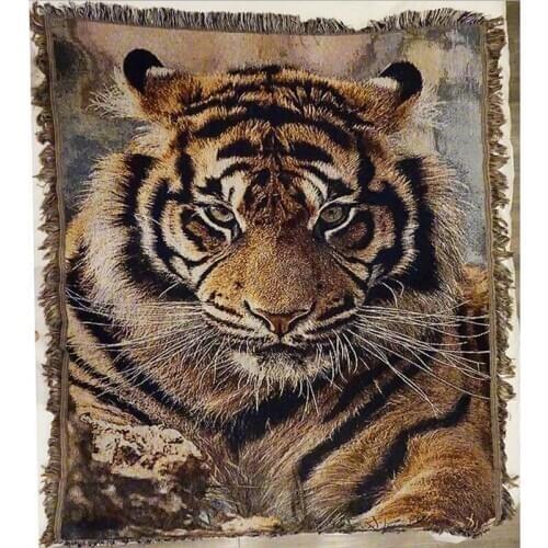 3D Tiger Blanket Thick Quilt bedspread Adult Bedding Sofa Throws Soft