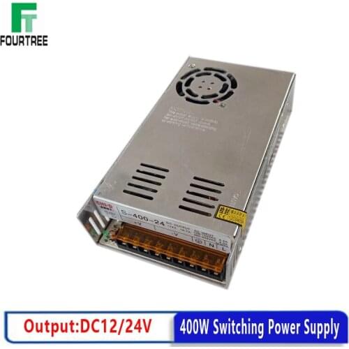 400W Switching Power Supply Light Transformer AC 110V 220V To DC 12V/33A 24V/16.5A Power Supply Source Adapter S-400-12V/24V
