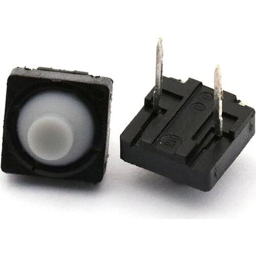 50PCS Silicone button 8*8 2P two feet / conductive rubber button switch / silent silicone button switch / tact switch