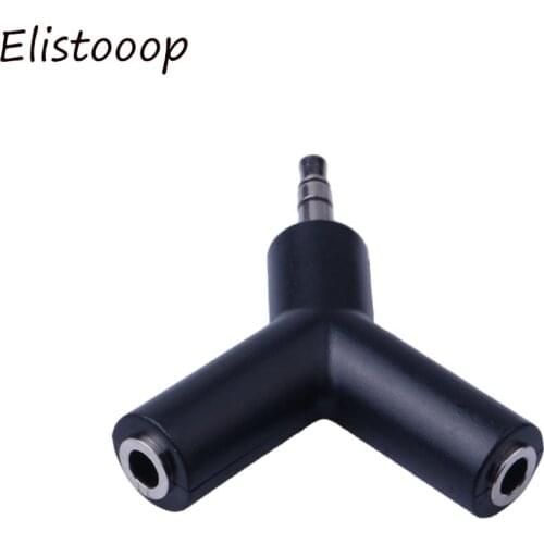 Elistooop mini 3.5mm Aux Y Adapter Converter Audio Splitter Y Jack Male to 2 Female M/F 3.5mm Stereo Earphone Connector