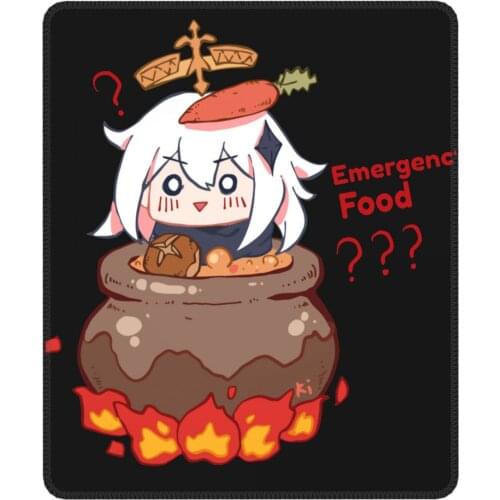 Paimon Genshin Impact Emergency Impact Mouse Pad Genshin Impact Anime Game Lockedge Mouse Mats Rubber Gamer Computer Laptop Pad