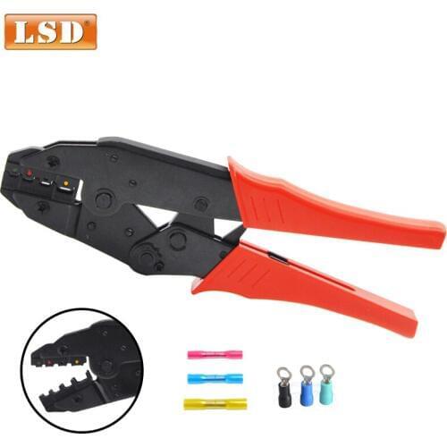 Insulated terminal crimper heat shrink butt wire connectors wire hand crimping tools 0.14-6mm2 terminals wire crimping plier
