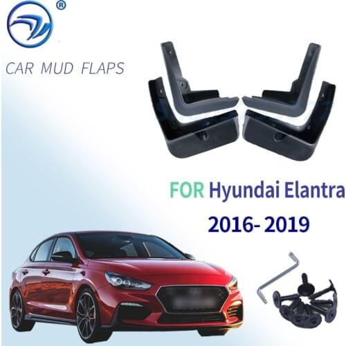 Set Car Mud Flaps fit For Hyundai Elantra Avante AD 2016-2019 Mudguard Splash Guards Fender Mudflaps Auto Accessories