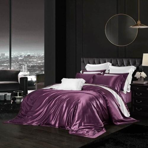 Svetanya 100% Natural Mulberry Silk Bedding Sets Queen King Size Duvet Cover Sheet Pillow Sham Linens